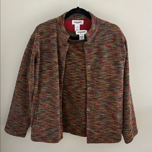 Easy Spirit Multicolor Knit Button-Front Jacket and Shirt